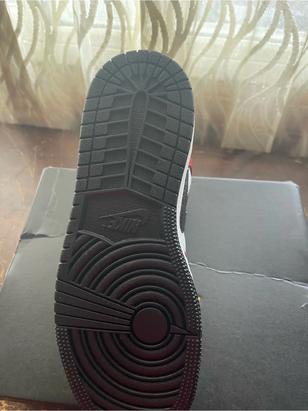 Jordan Kids Red, Black & White High-Top Sneakers